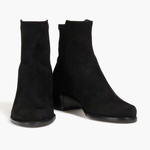 Stuart Weitzman Easyon Reserve Microstretch and Suede Ankle Boots